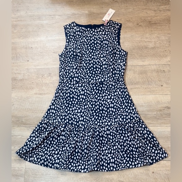 NWT Vineyard Vines Painted Dots Tiered Ruffle Dress Size 4 - Picture 3 of 10